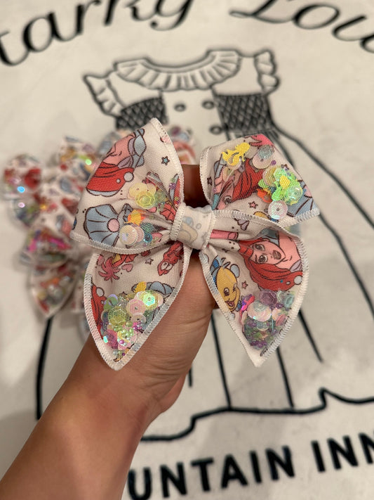 Ariel confetti bow (small)