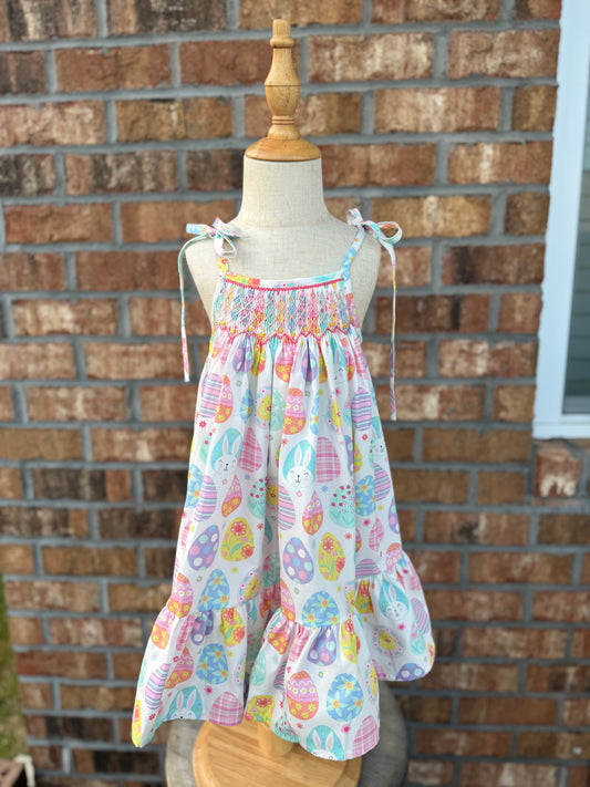 Easter eggs Smocked Dress