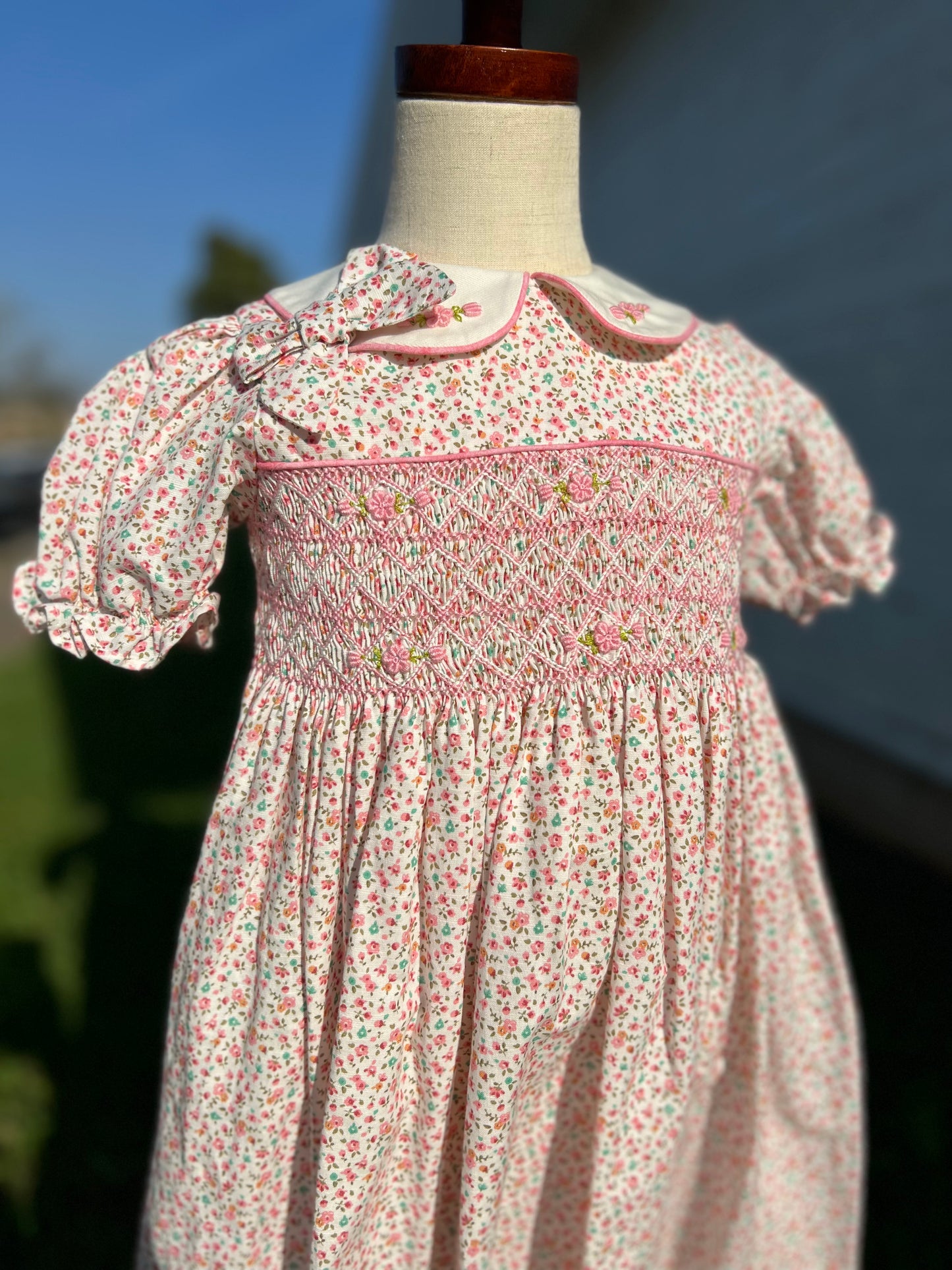 Pinky Princess Smocked Dress