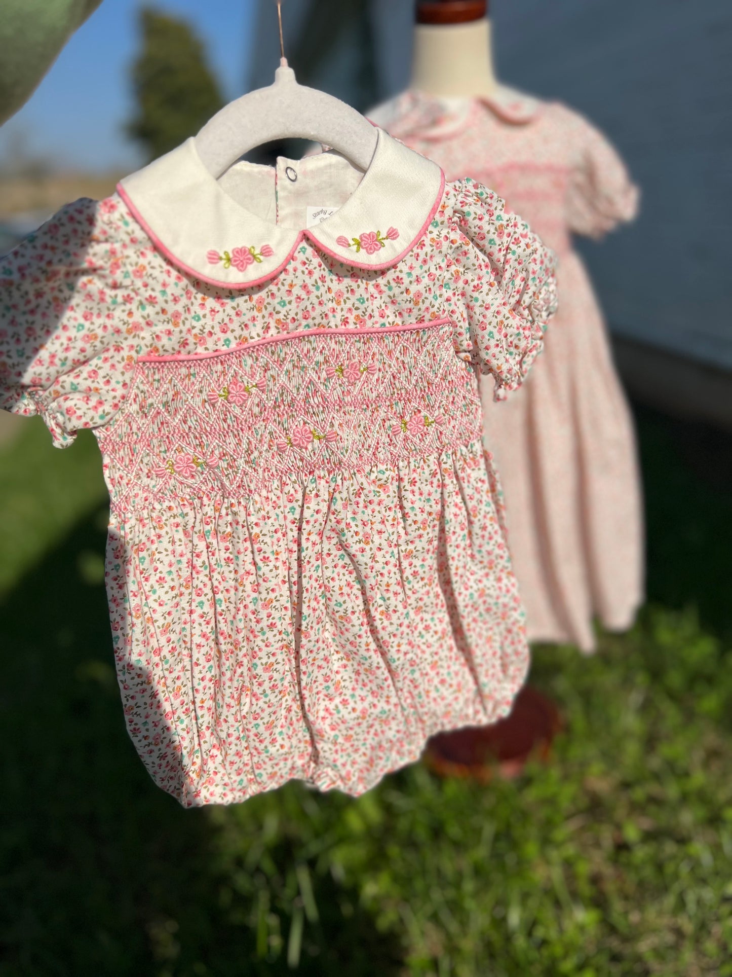 Pinky Princess Smocked Bubble