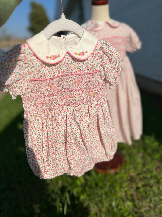 Pinky Princess Smocked Bubble