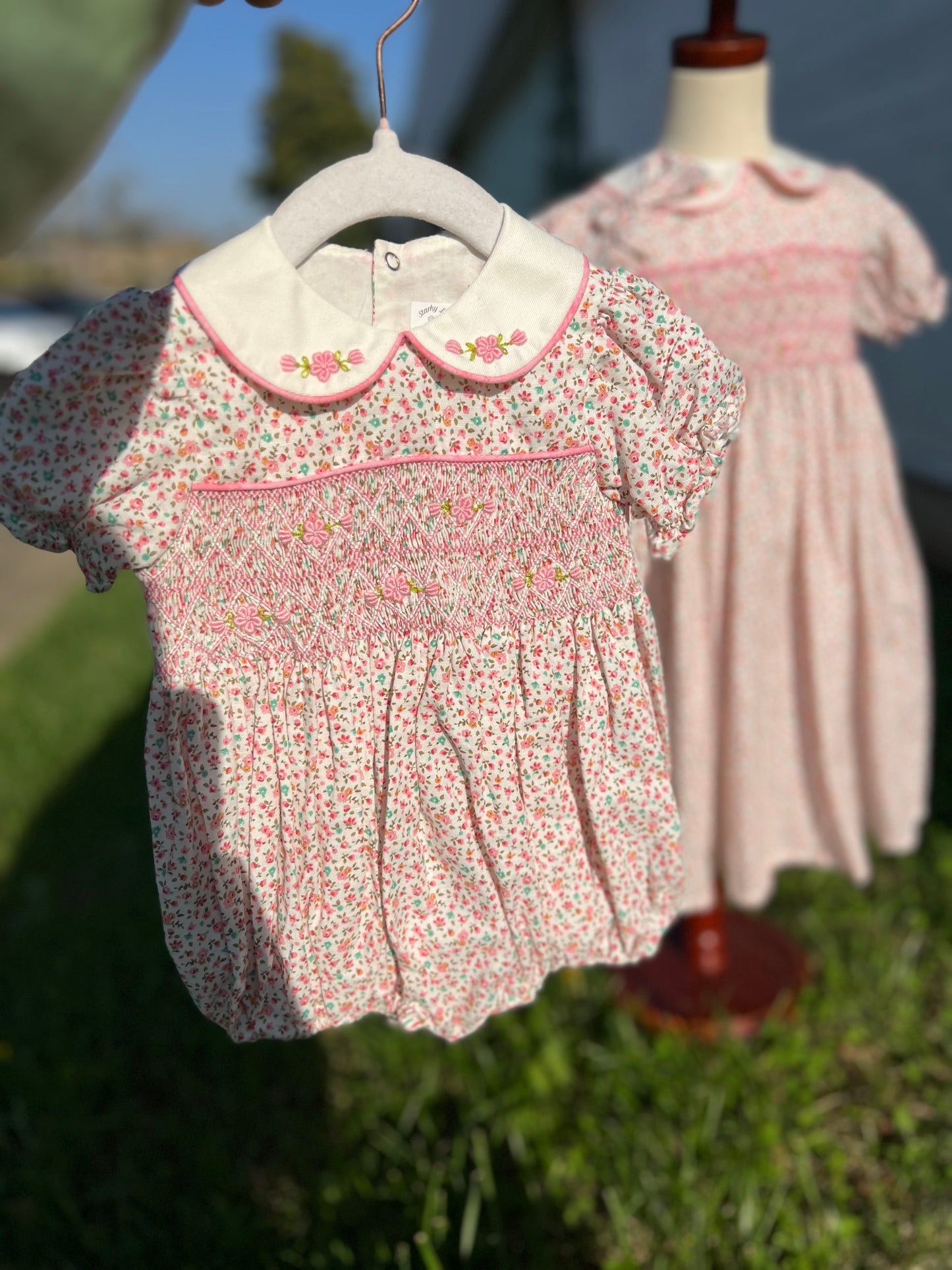 Pinky Princess Smocked Bubble