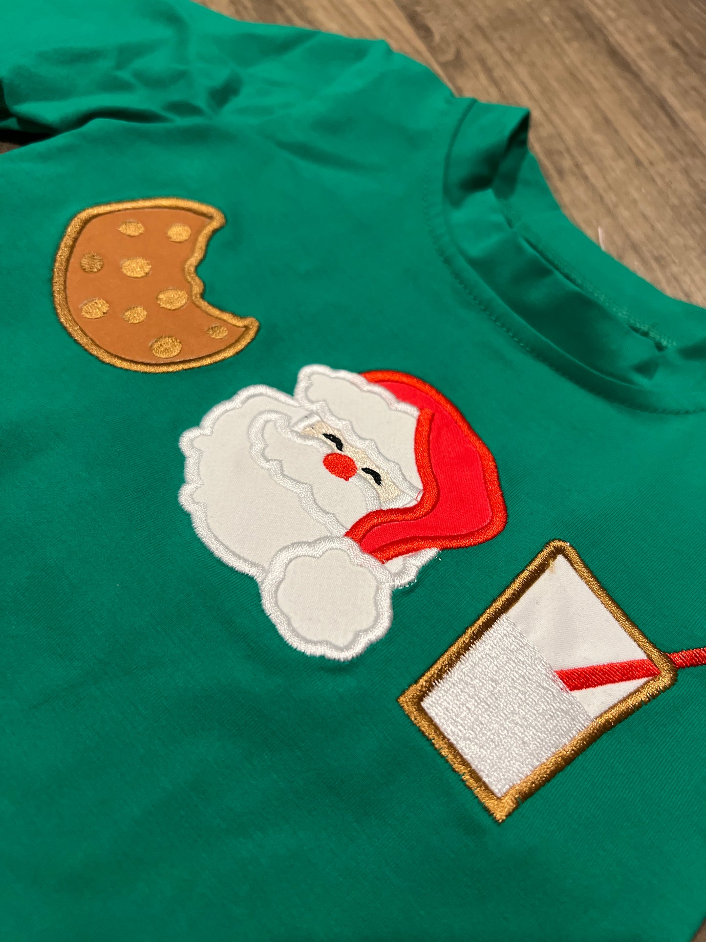 Santa’s cookies embroidered Outfit(Girls)