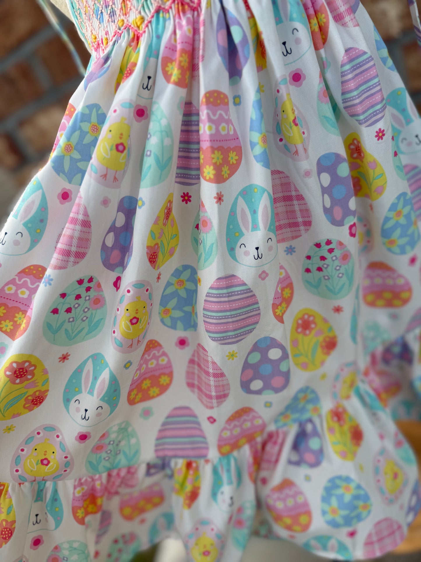 Easter eggs Smocked Dress