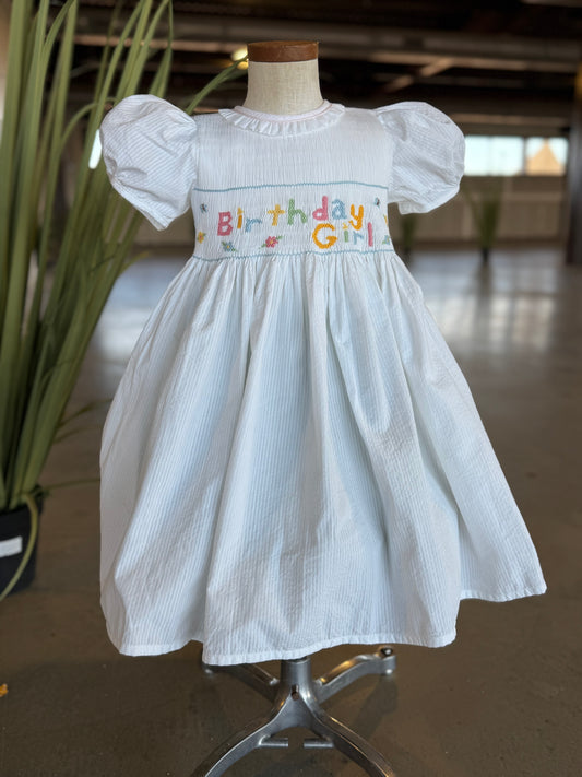 Birthday Girl Smocked Dress