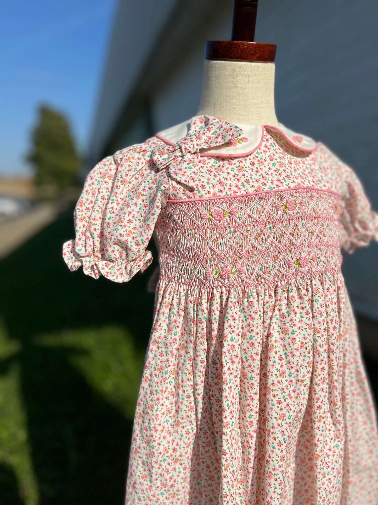 Pinky Princess Smocked Dress