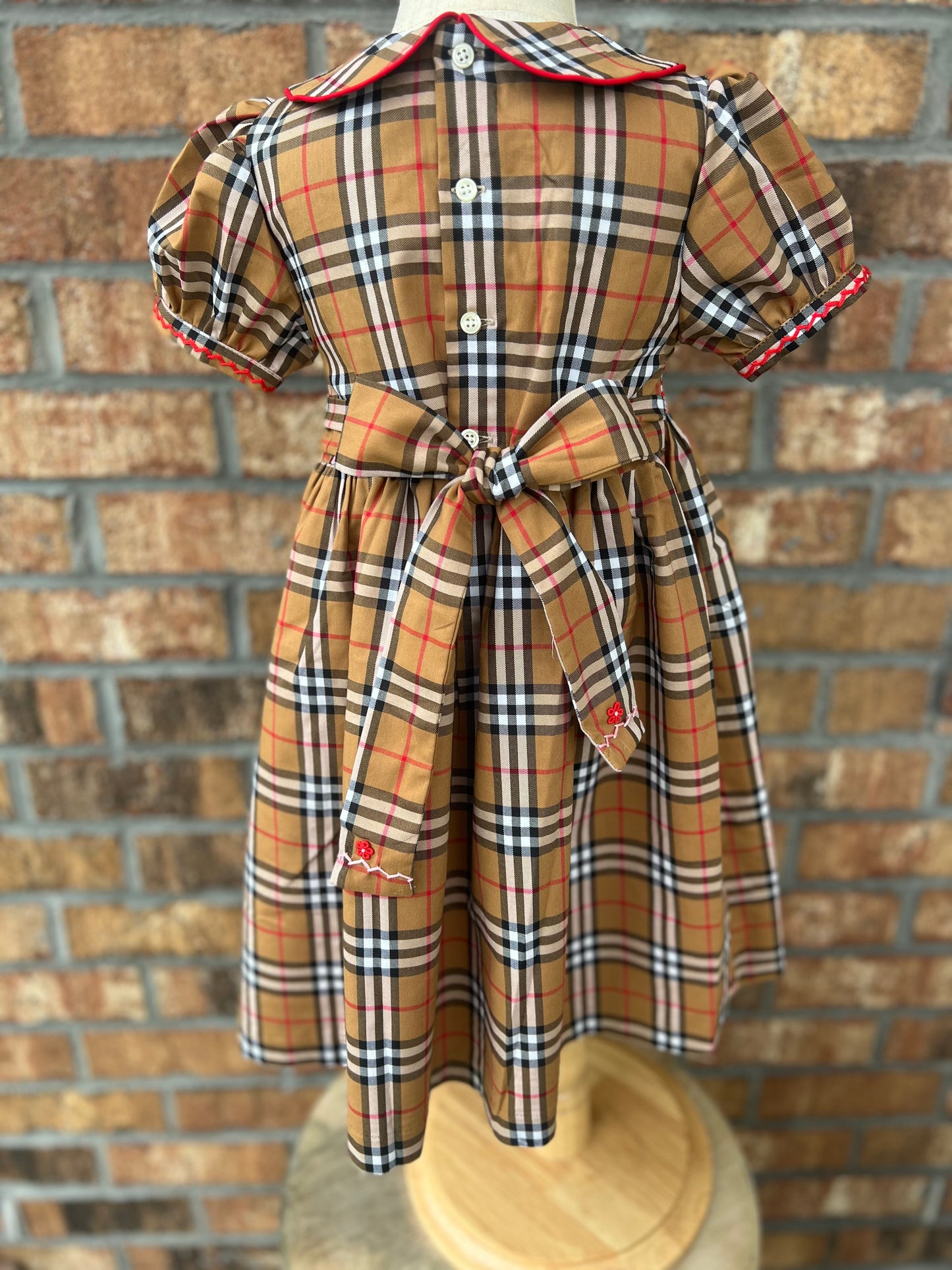 Plaid Smocked Dress