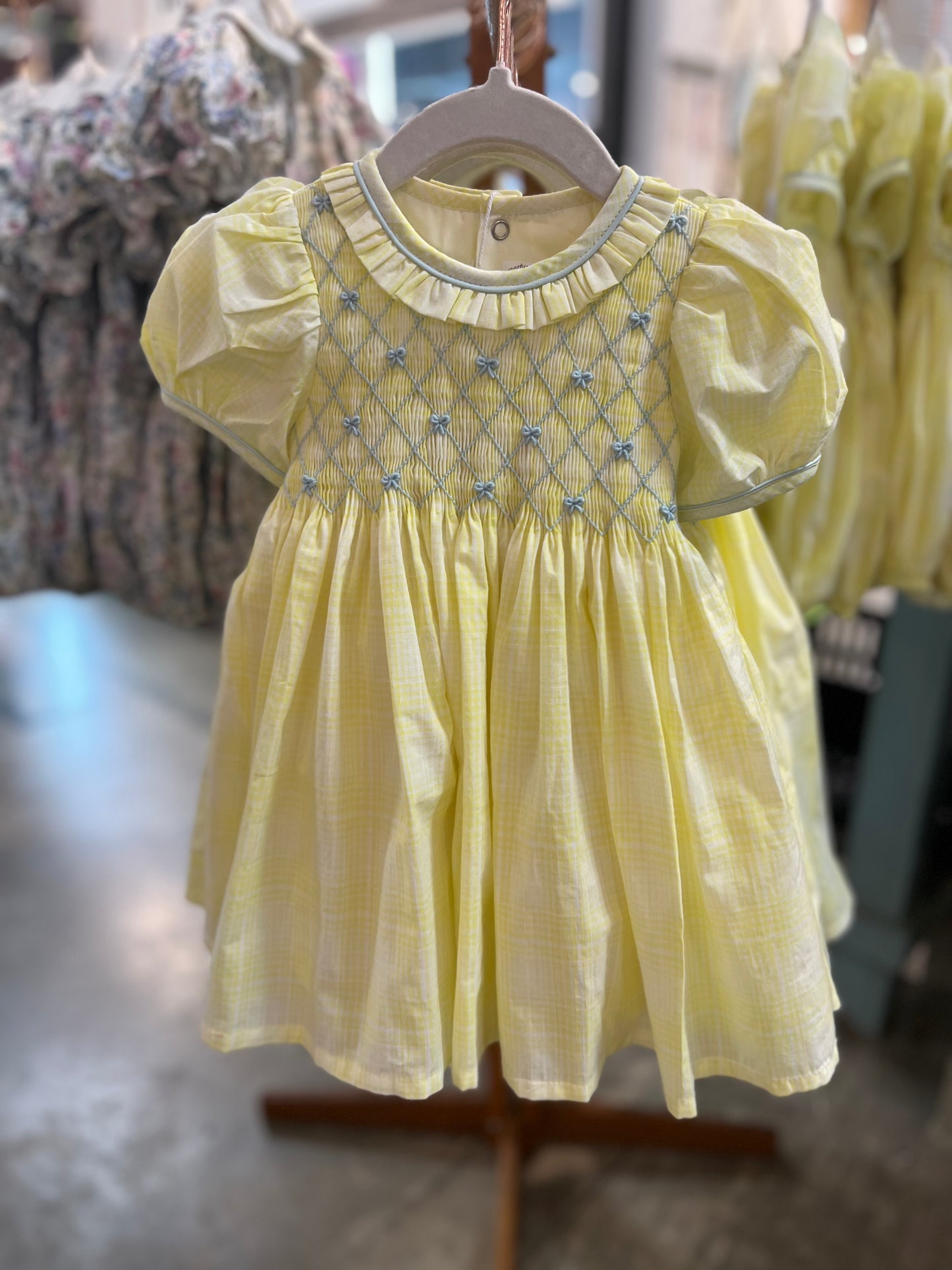 Plaid & Bows Smocked Dress