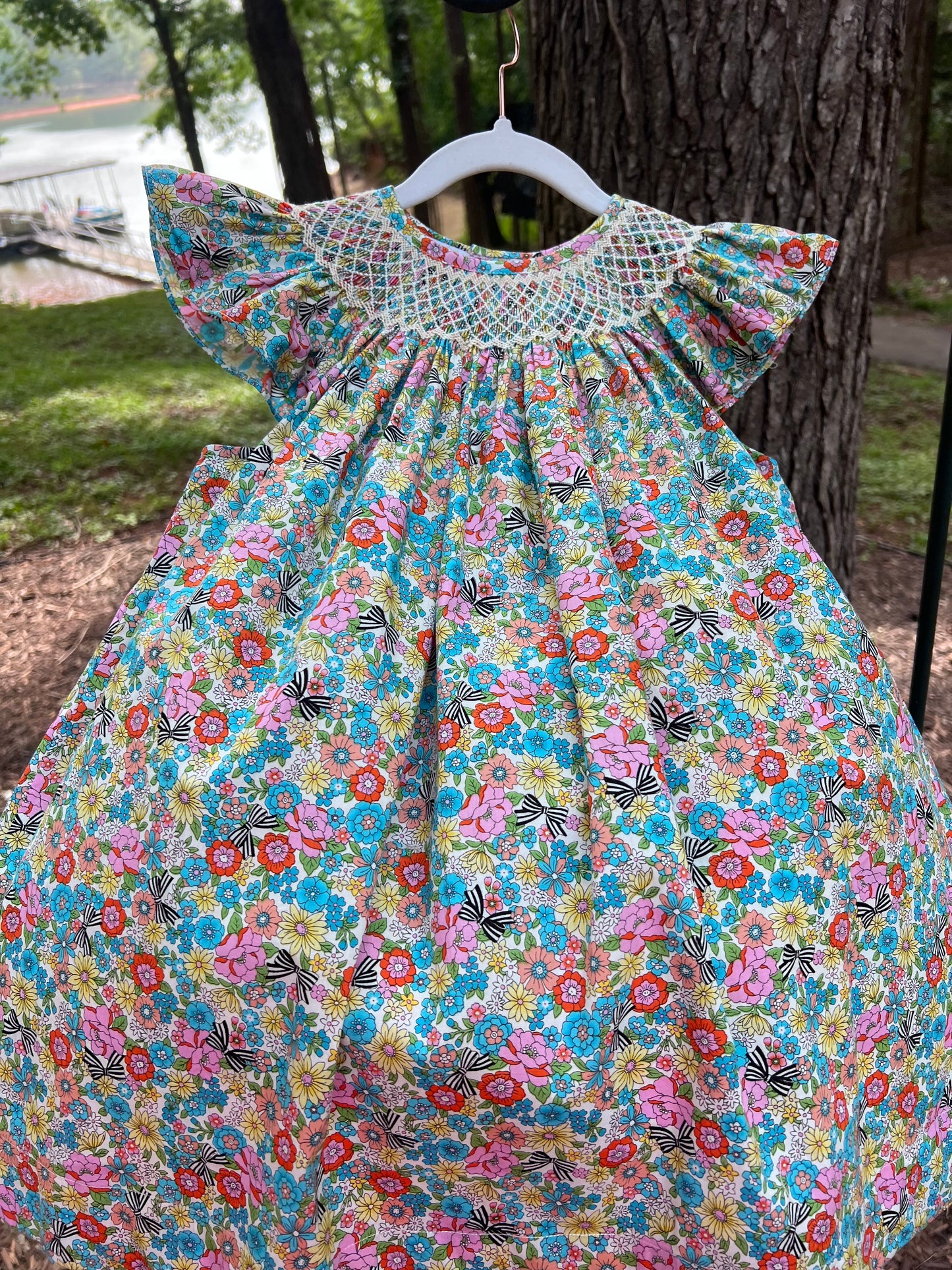 Bows & Rose Smocked Dress