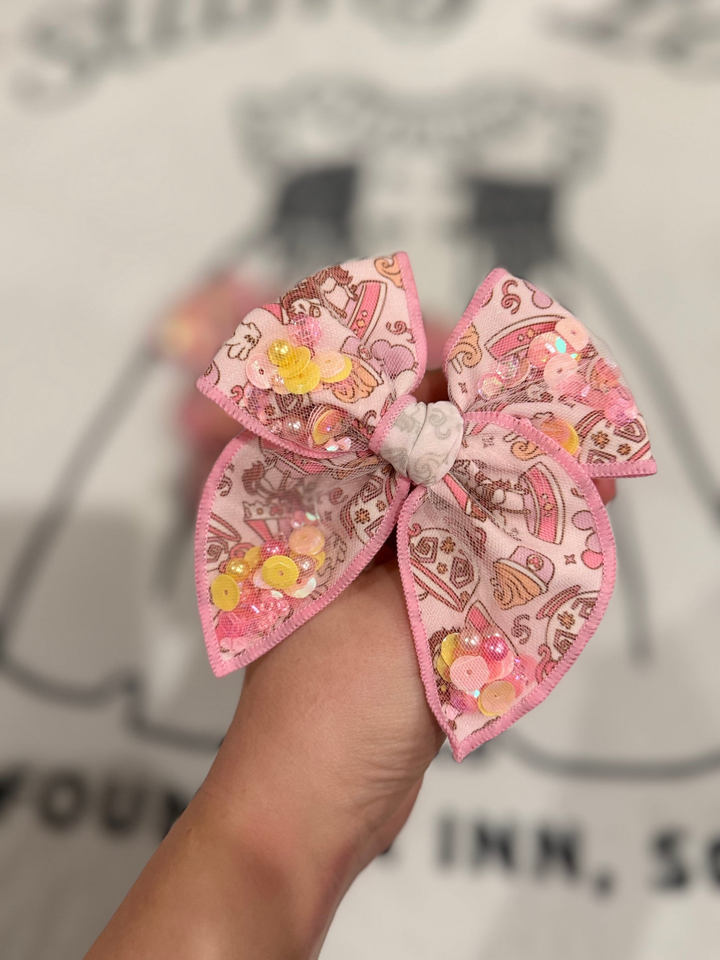 Whips & Rides Confetti Bow (small)