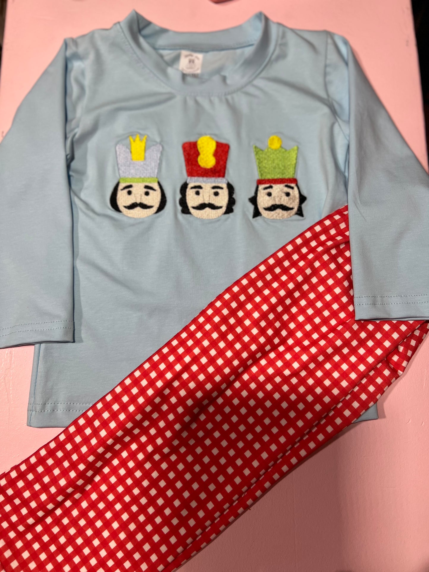 BOYS nutcracker w/gingham bottoms