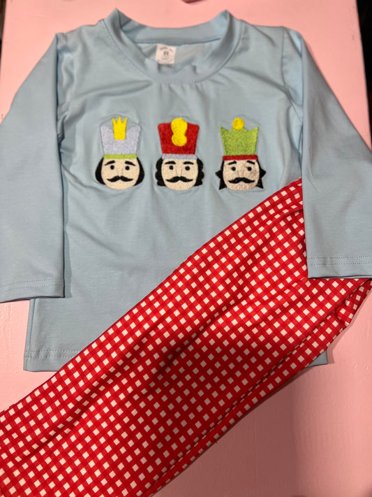 BOYS nutcracker w/gingham bottoms