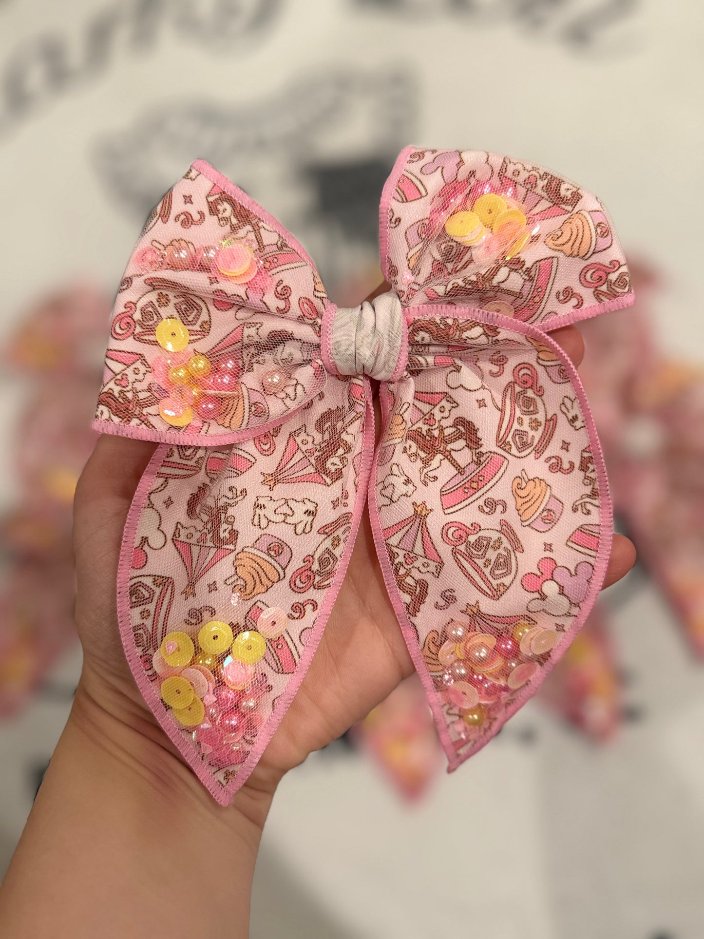 Whips & Rides Confetti Bow (large)