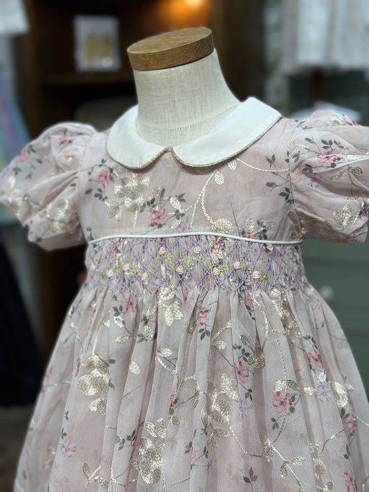 Rose gold Smocked dress