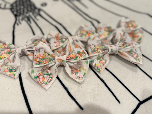 Bunny confetti bow