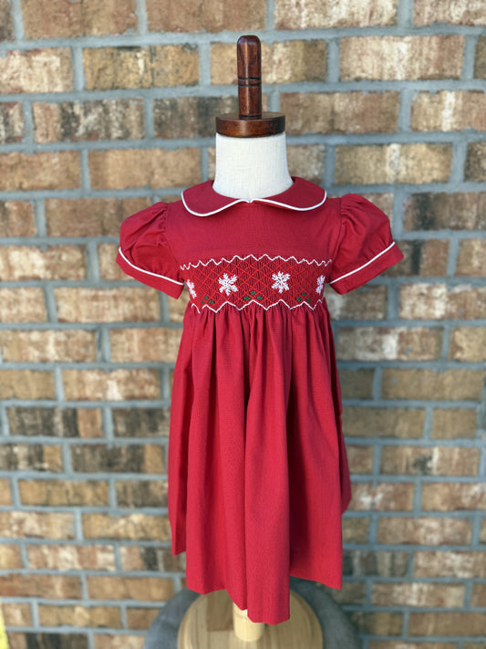 Snowflake Smocked Dress