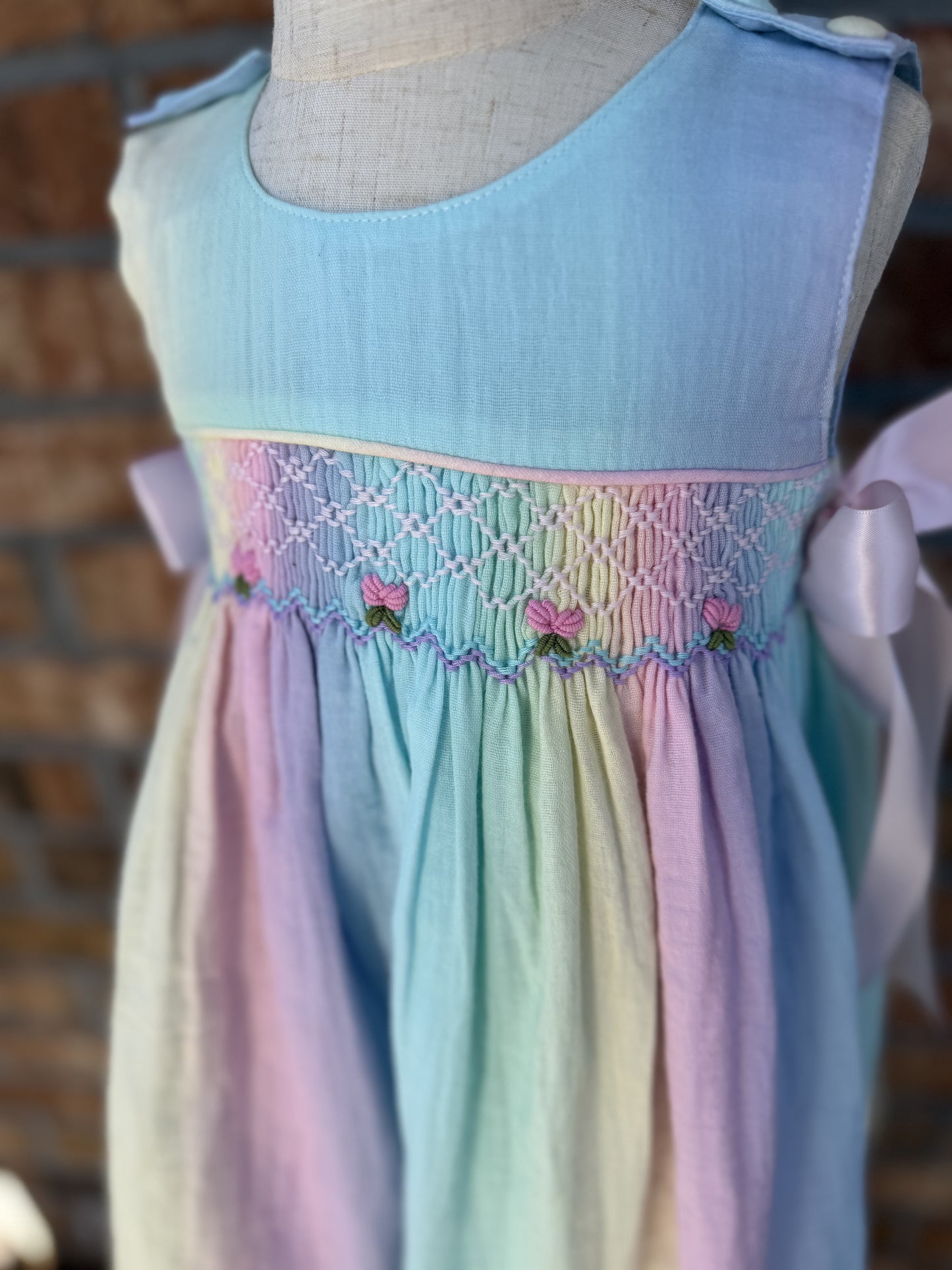 Pastel Smocked Dress