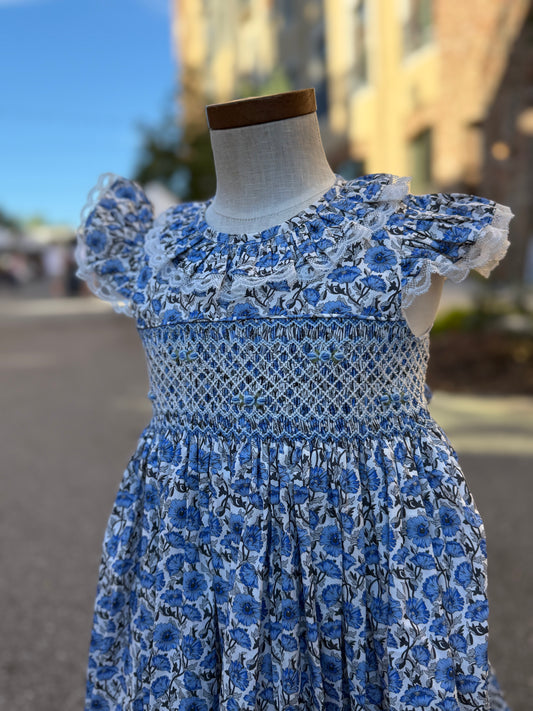 Royal Blue Floral Dress