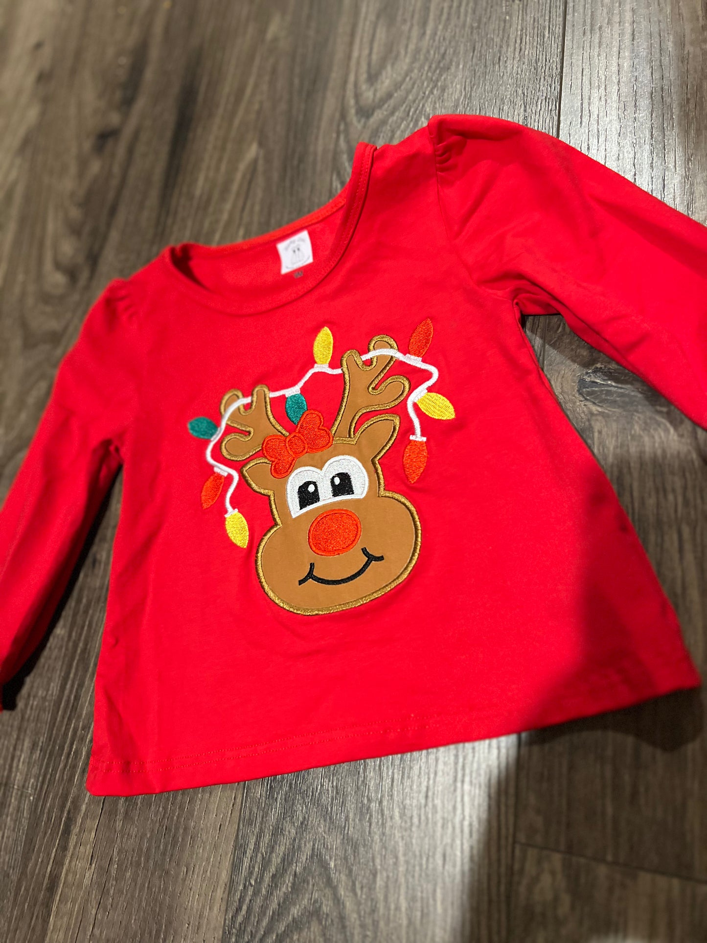 GIRLS reindeer top