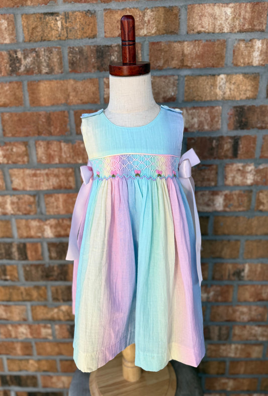 Pastel Smocked Dress