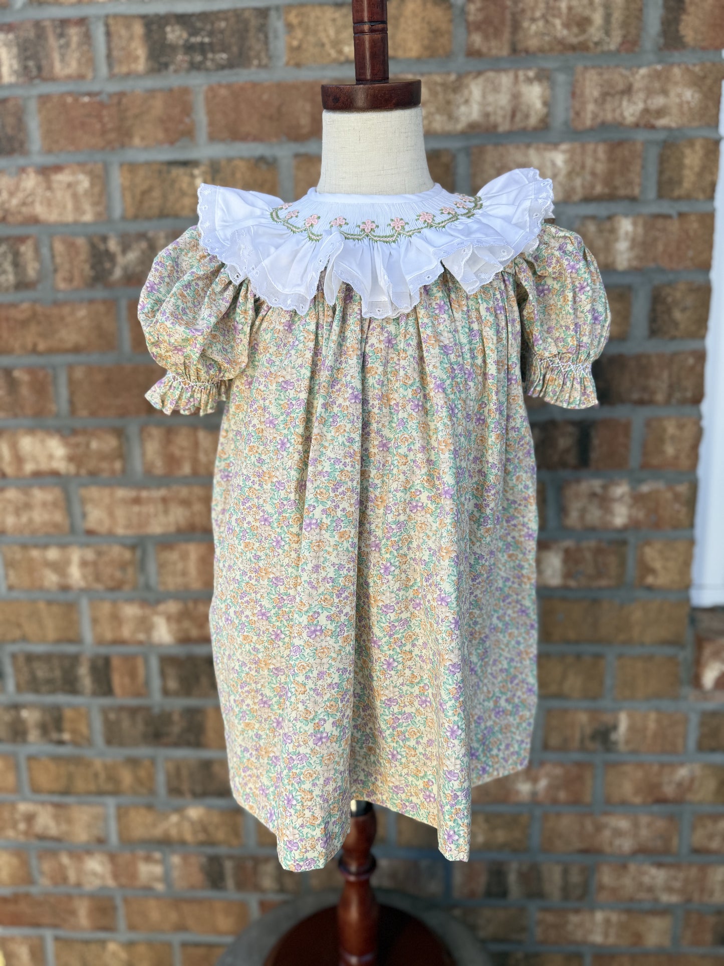 Ruffles & Floral Smocked Dress