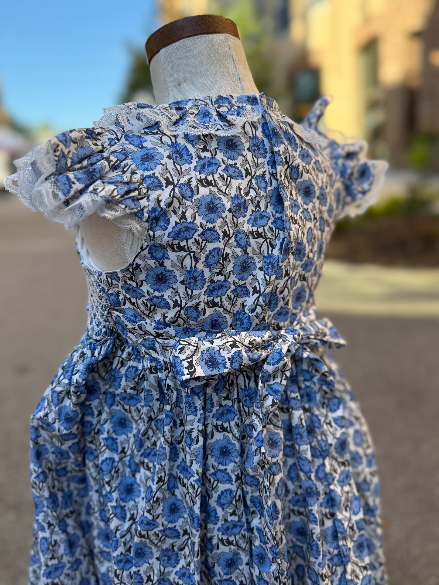 Royal Blue Floral Dress