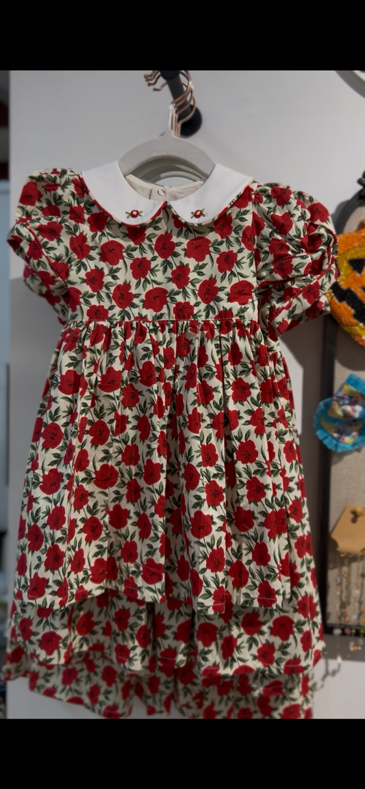 Red flower Dress