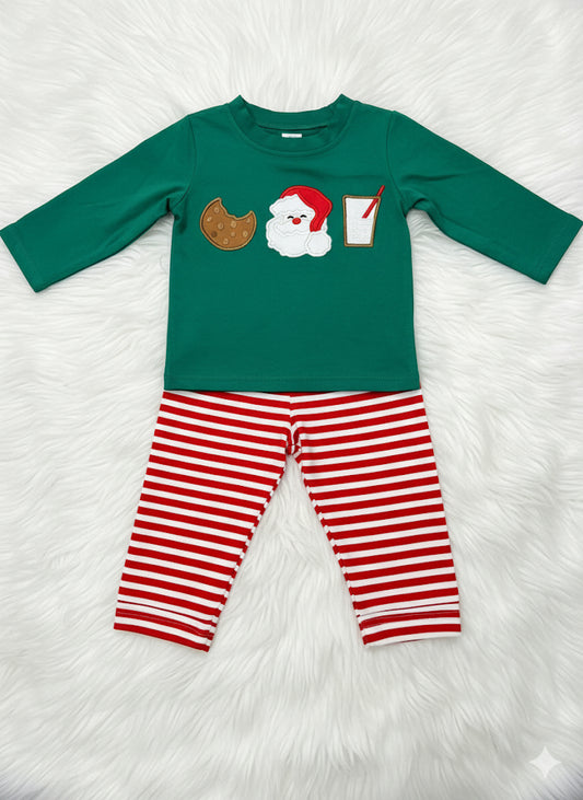 Santa’s cookies embroidered outfit (Boys)
