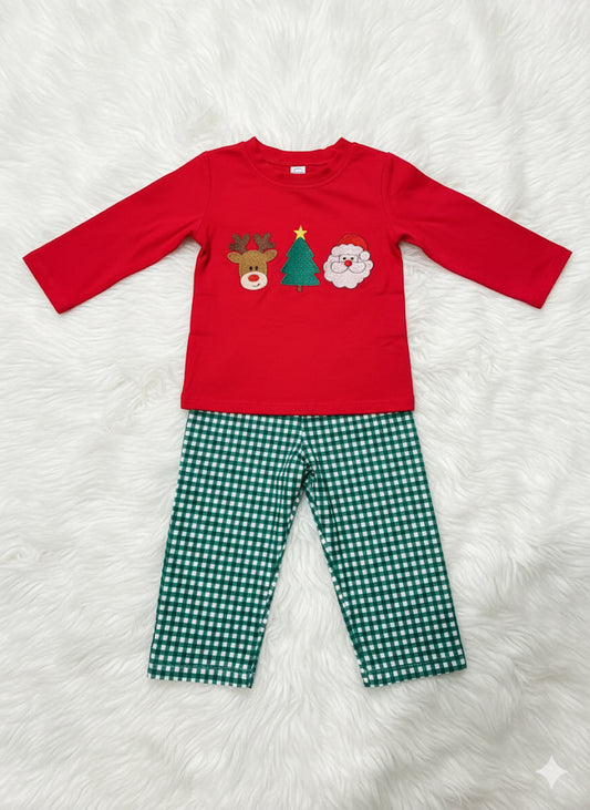 Santa Gingham outfit (Boys)