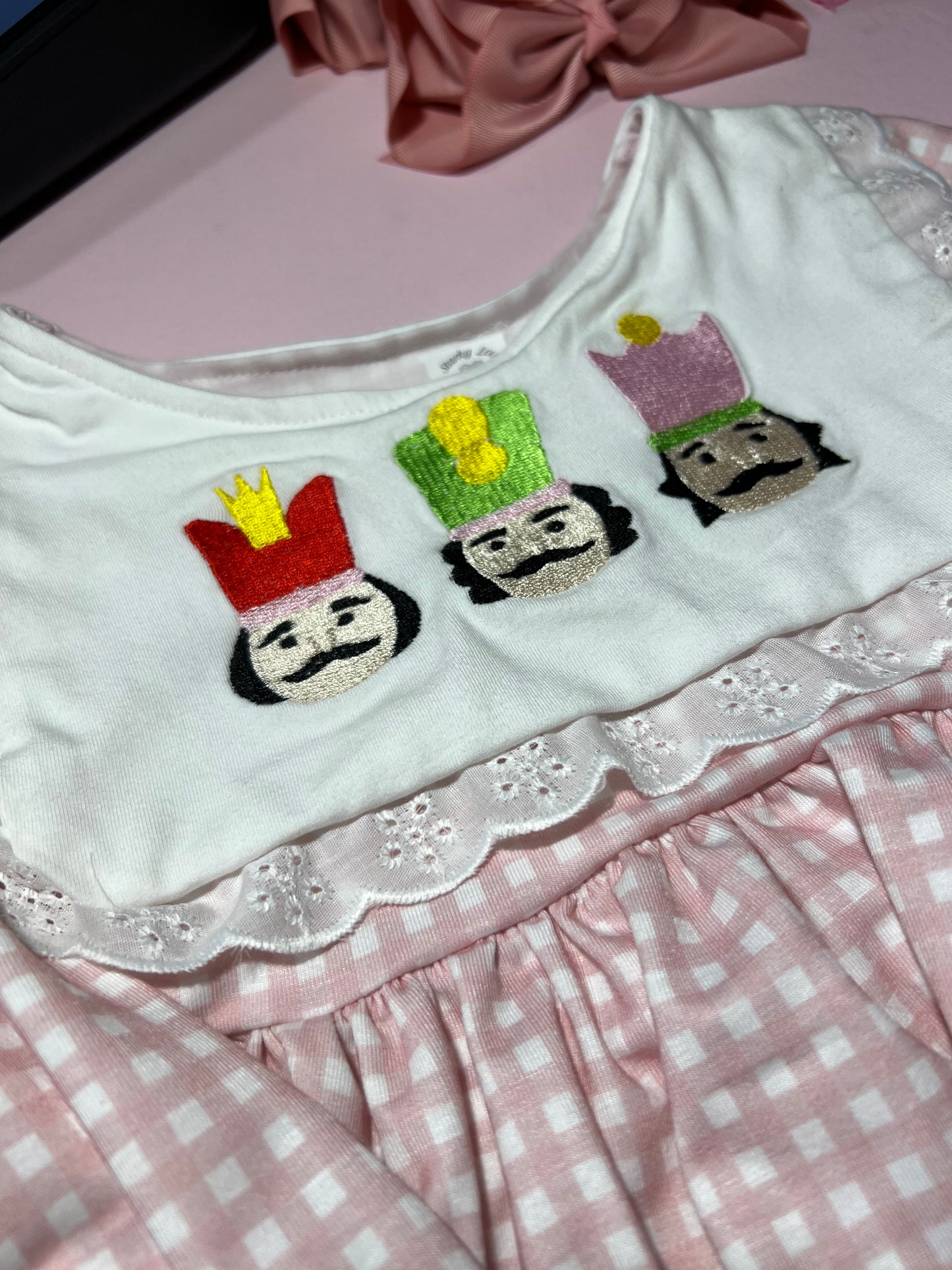 Nutcracker pink gingham set