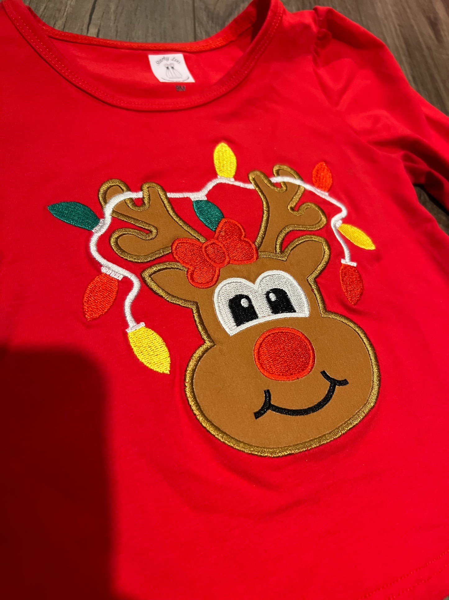 GIRLS reindeer top