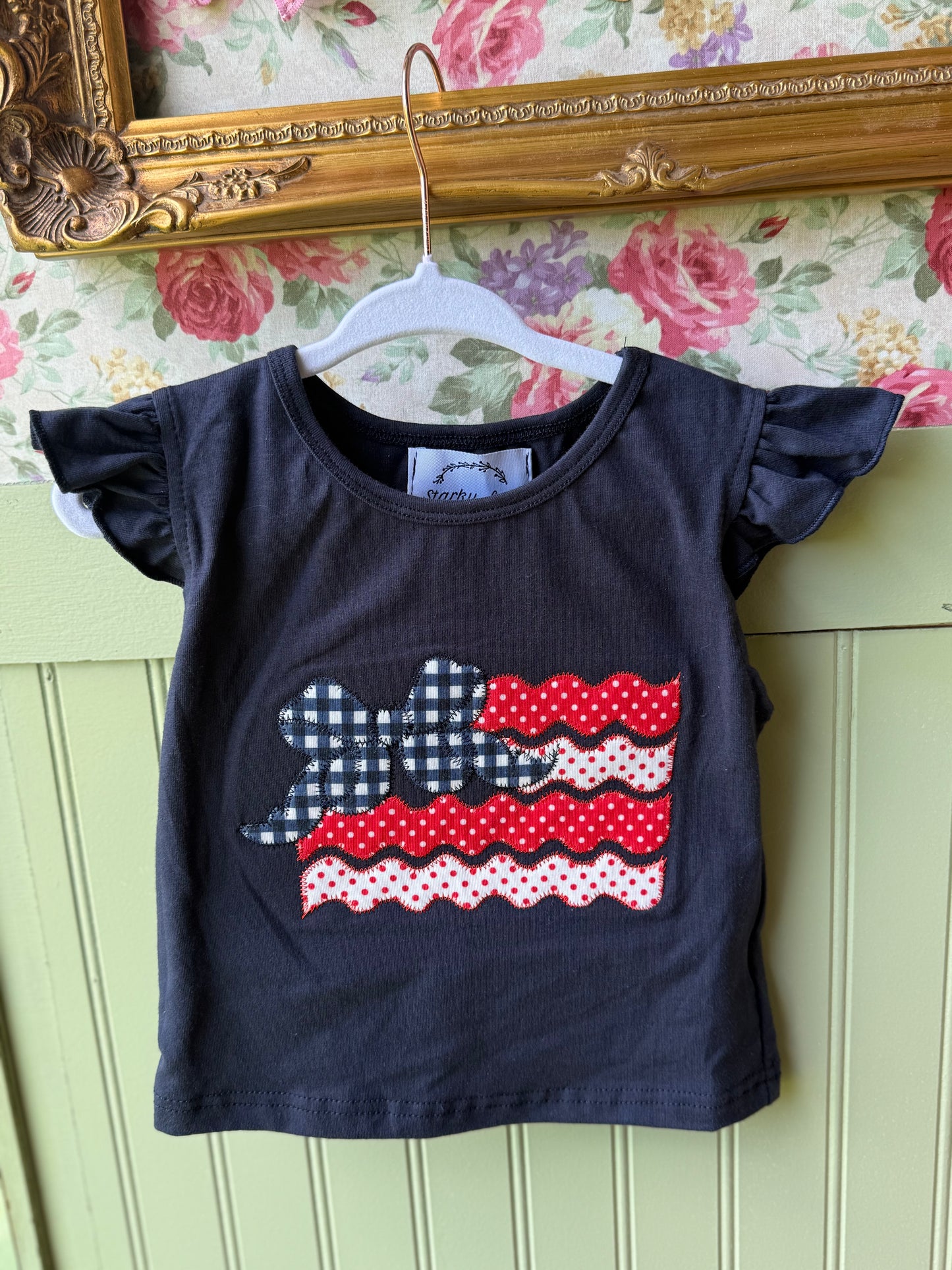 Flag Patch work top-GIRLS
