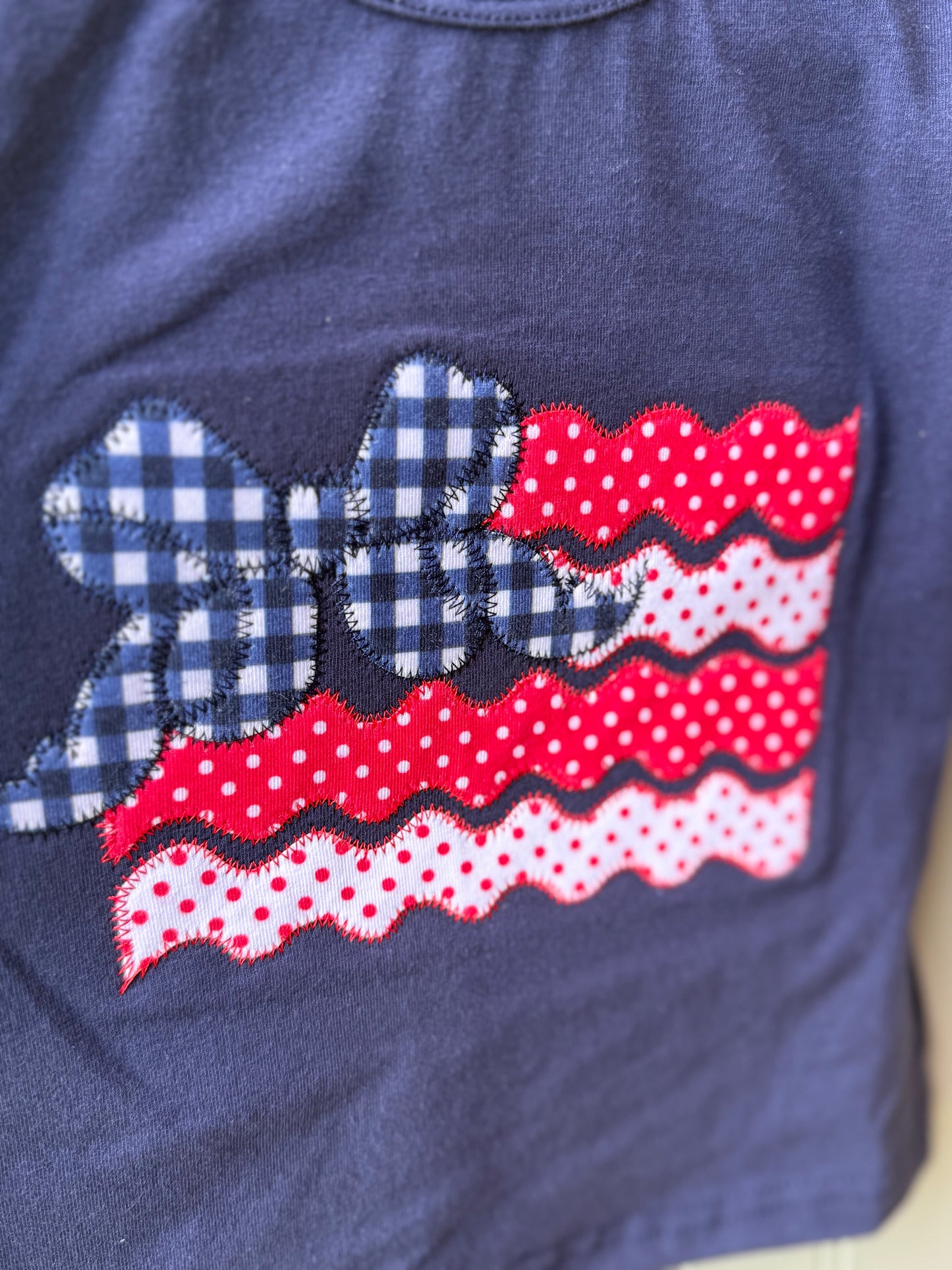 Flag Patch work top-GIRLS