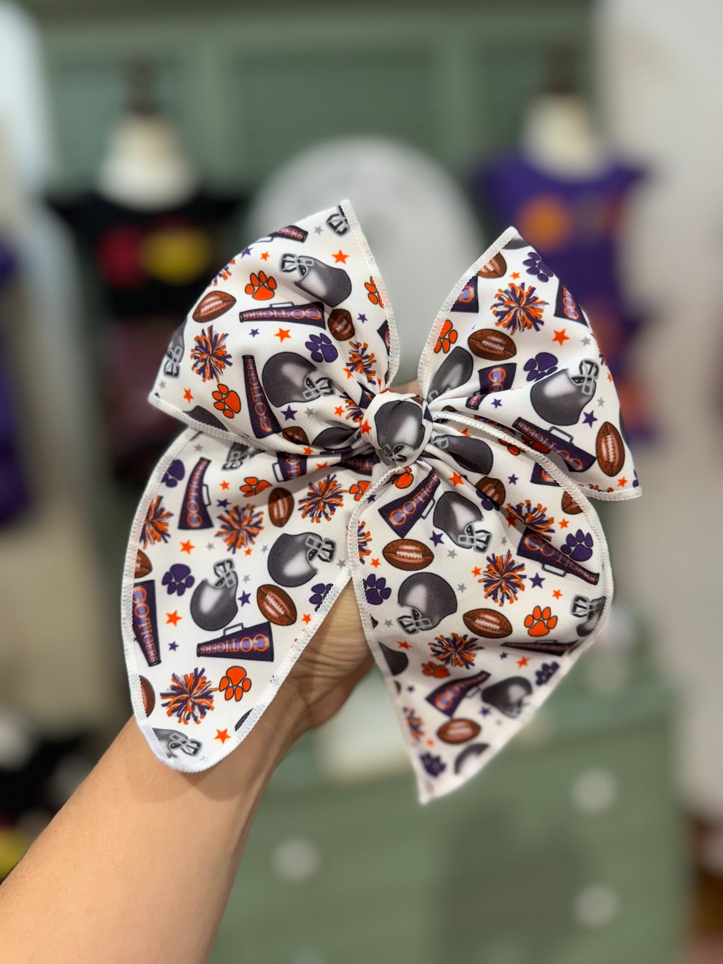 Go Tigers flare tailgating LARGE bow