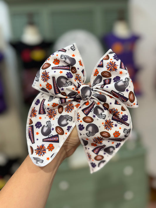 Go Tigers flare tailgating LARGE bow