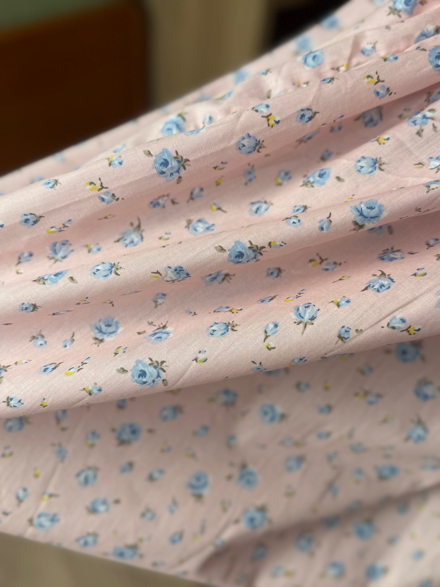 Pink and blue floral Smocked dress