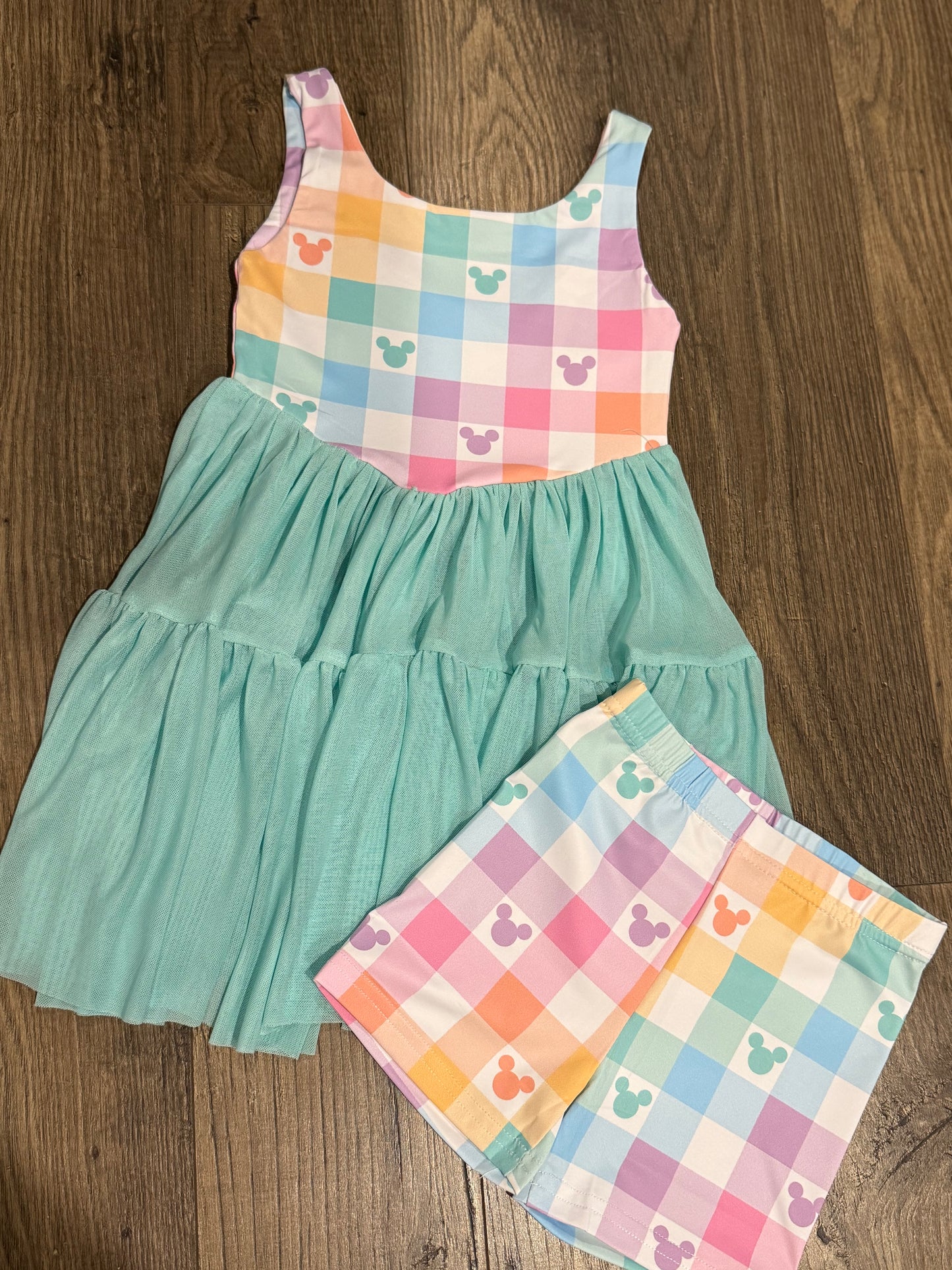 Pastel gingham Park Active Dress