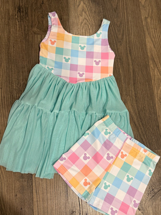 Pastel gingham Park Active Dress