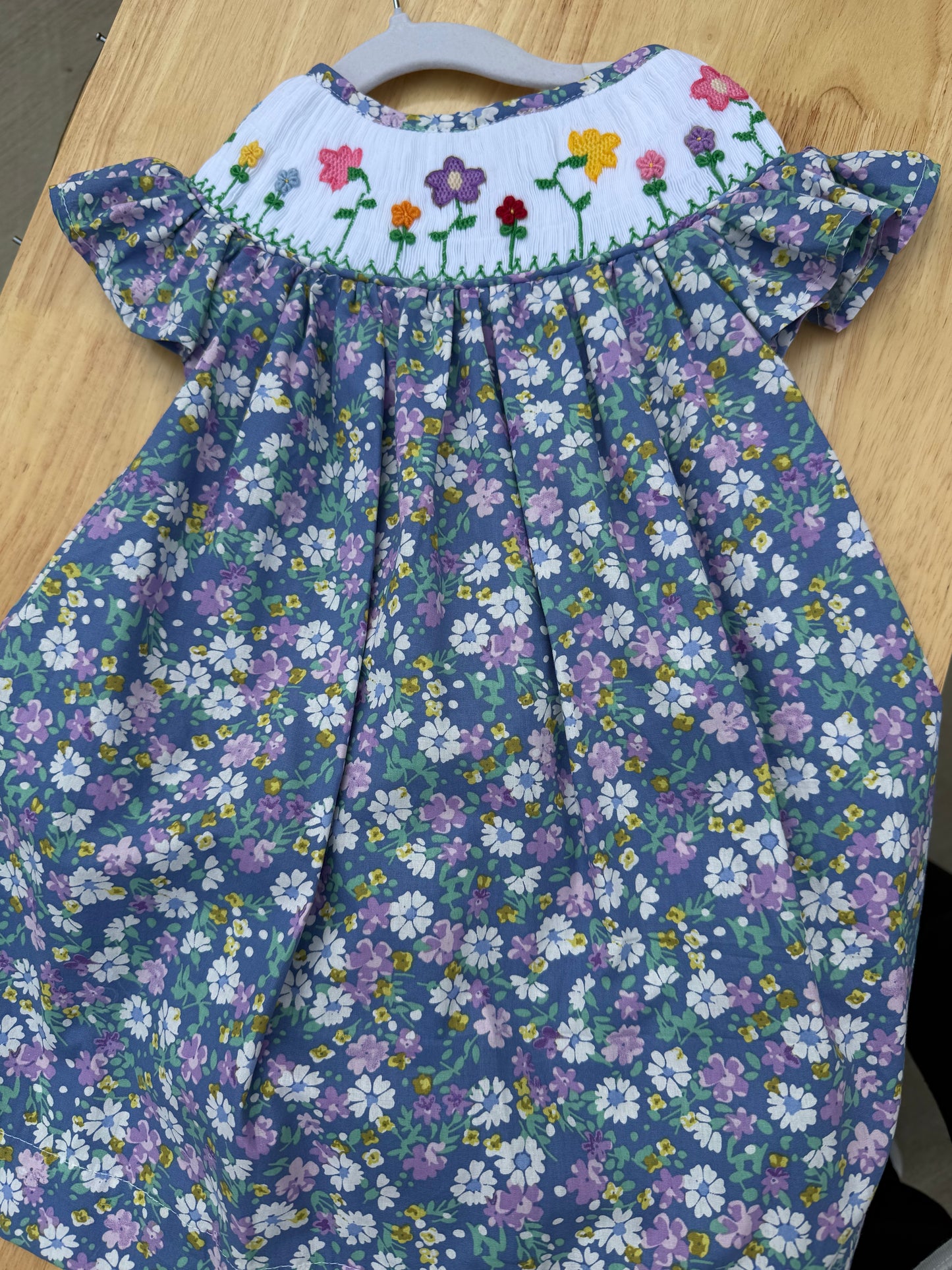 purple Flower Smocked Dress LAST ONE SALE