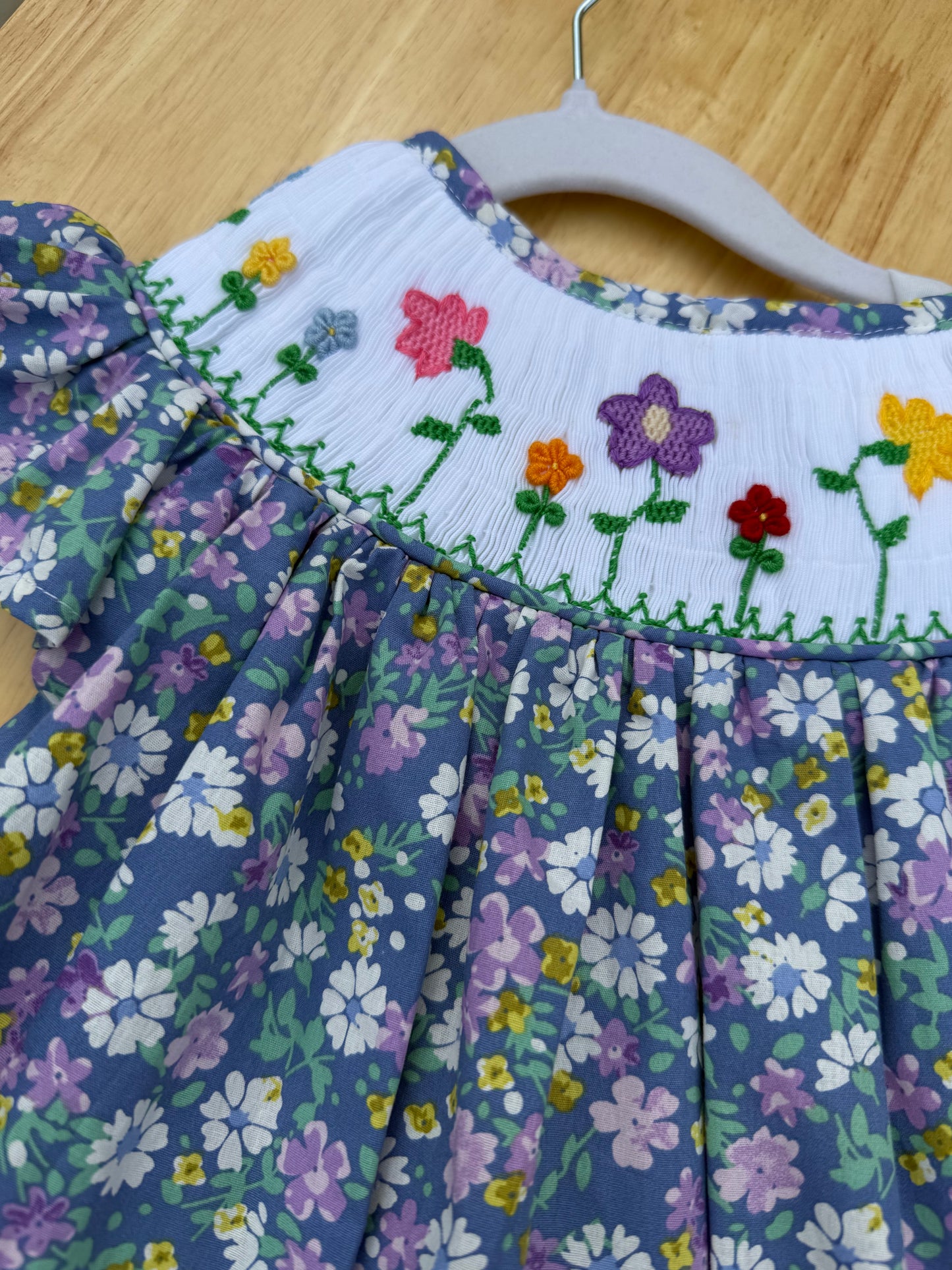 purple Flower Smocked Dress LAST ONE SALE