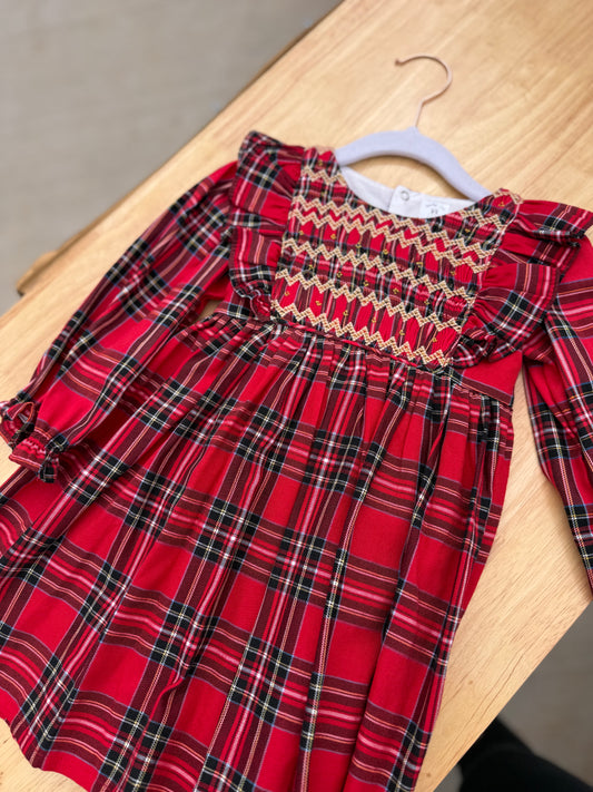 Red Plaid Smcoked Dress LAST ONE SALE