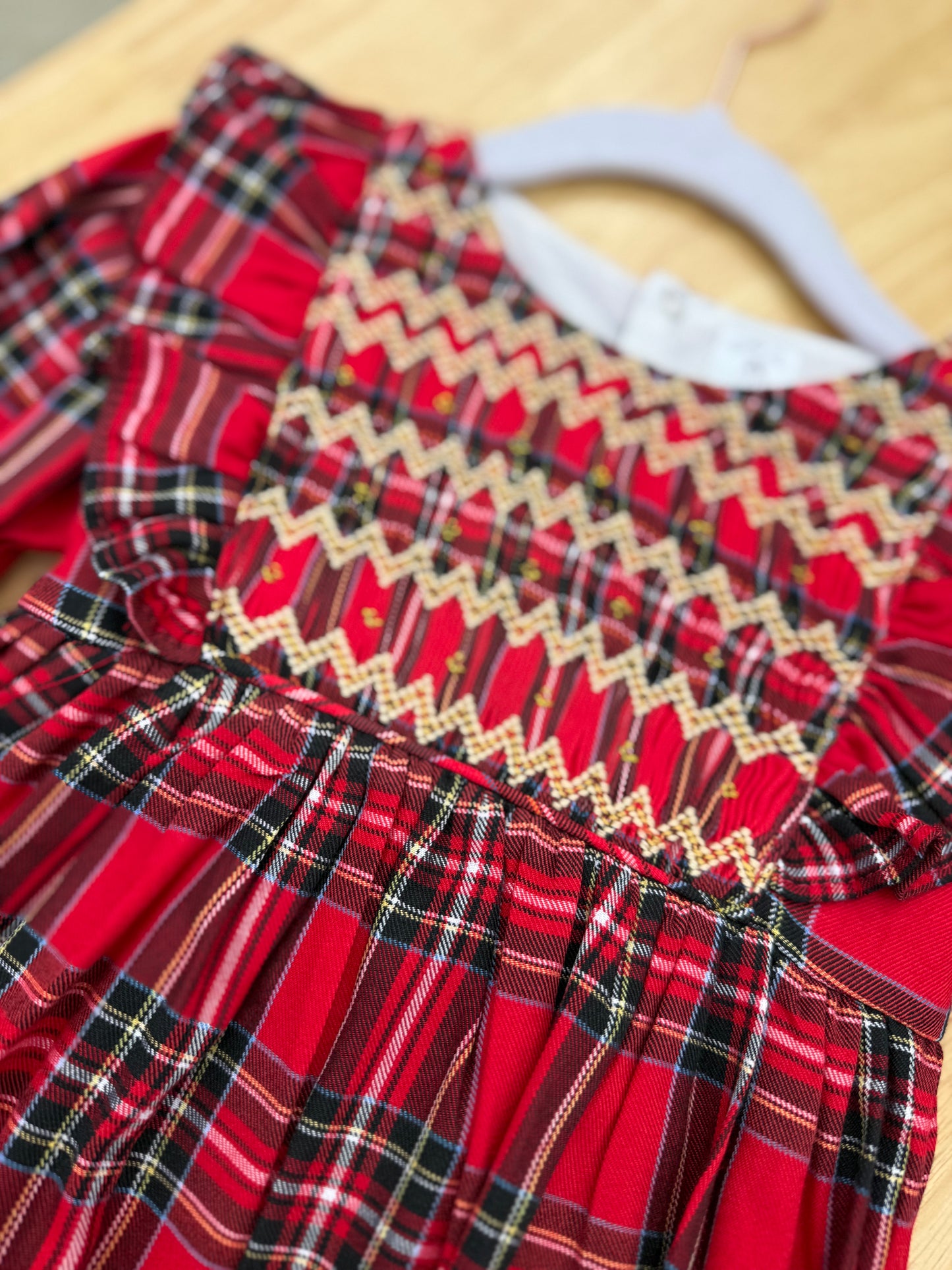 Red Plaid Smcoked Dress LAST ONE SALE