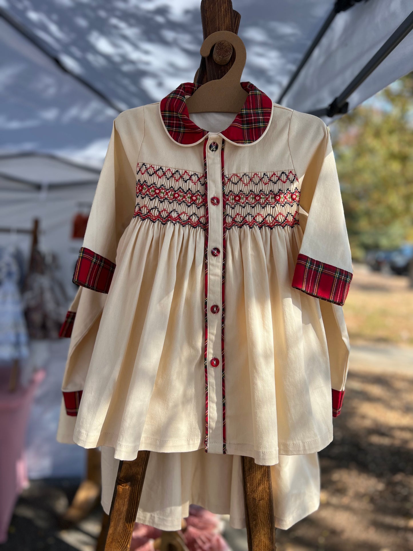 Christmas Smocked Dress