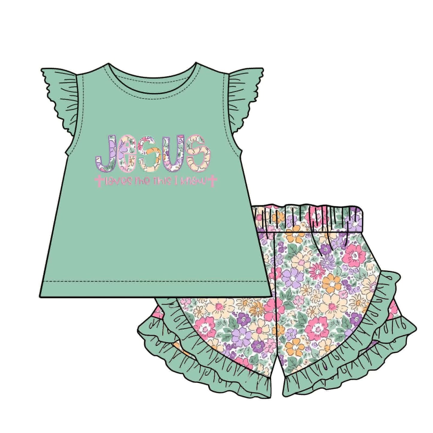 Jesus Loves Me Floral